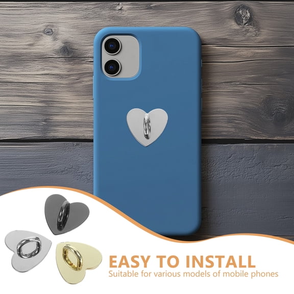 ELAYARD  30pcs Adhesive Heart-Shaped Phone Charm Hook Universal Fit Easy Installation