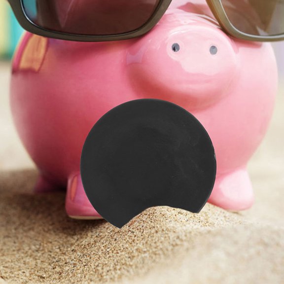 ELAYARD Black Rubber Door Stopper Strong Non- Floor Protector for Home and Office Use