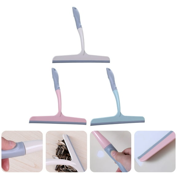 ELAYARD 3Pcs Glass Squeegee Window Cleaner with Anti Skid Handle and Hanging Hole for Easy Use