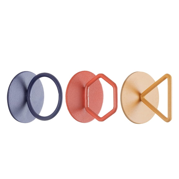 ELAYARD 3-Pack Round Adhesive Pull Knobs for Cabinets, Drawers & Wardrobes in Multiple Assorted Colors