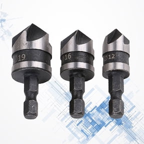 ELAYARD 3-Piece Carbon Steel Deburring Tool Set for Circular Hole Chamfering and Edge Finishing Bits