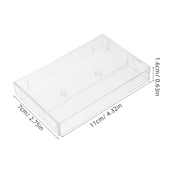 ELAYARD 3-Pack Transparent Cassette Tape Storage Cases, Compact, Portable, and Scratch-Resistant Boxes