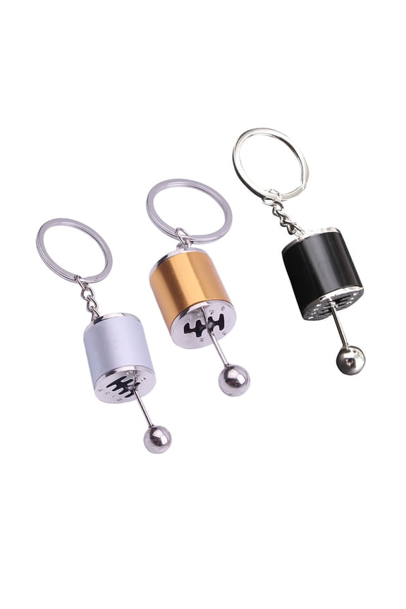 3-Pack Car Gear Keychain Set, Metal Key for Bag, Phone, and Car Decoration Accessories