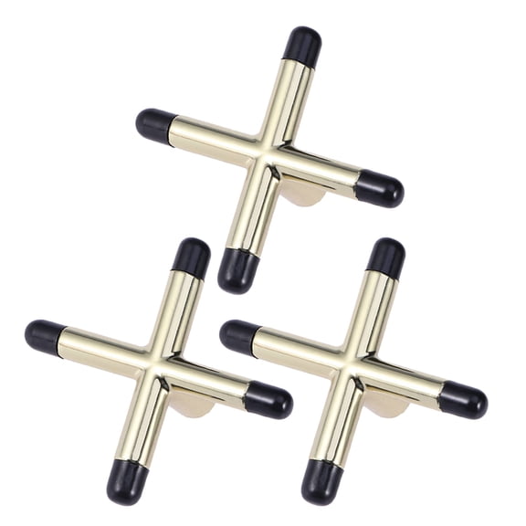 ELAYARD 3-Piece Golden Billiard Cue Bridge Replacement Set Non- Pool Table Cross Rest Accessory