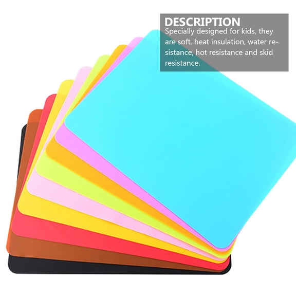 ELAYARD Set of 3 Insulated Table Mats with Stylish Design, Assorted Colors for Kitchen, Dining Room, and Home Use