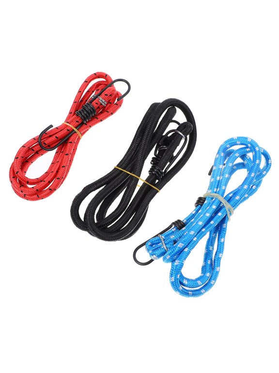 Cargo Binding Belts Assorted Color Rubber Tie Down Strap for Bike and Motorcycle 3Pcs