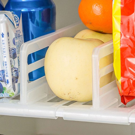 ELAYARD 3Pcs Home Use Fridge Divider Transparent Plastic Partition for Kitchen Organization