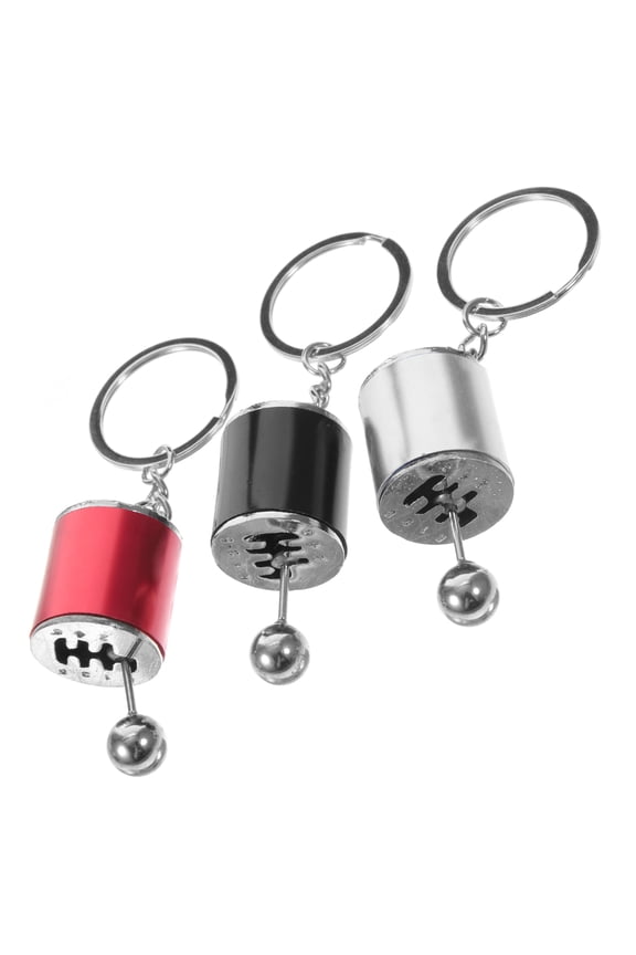 3Pcs Cool Gadgets Gear Shifter Keychain Assorted Color Key Chain Ring Accessories