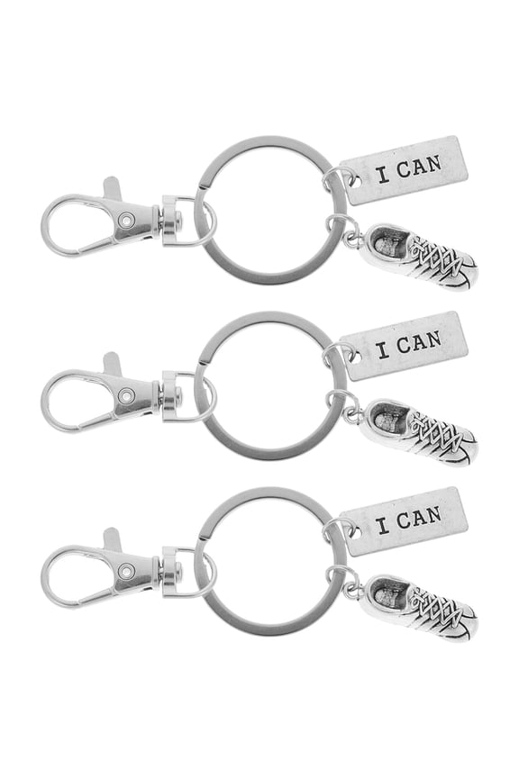 3-Pack Sports Shoe Keychains Zinc Alloy Running Sneaker Key Stylish Athletic Accessories for Runners