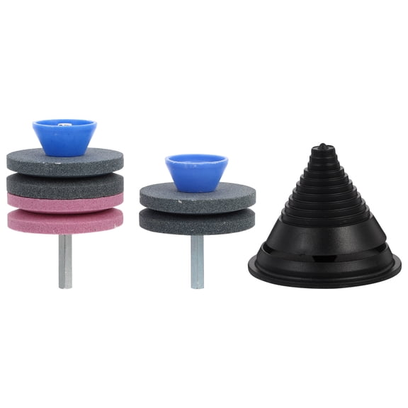 ELAYARD 3Pcs Lawnmower Blades Sharpener Grinding Wheel Assorted Colors for Garden Tool Use