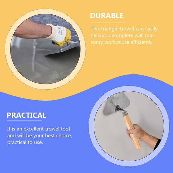 ELAYARD 3Pcs Practical Brickie Plaster Trowel Multi Functional Stainless Steel Finish Tool