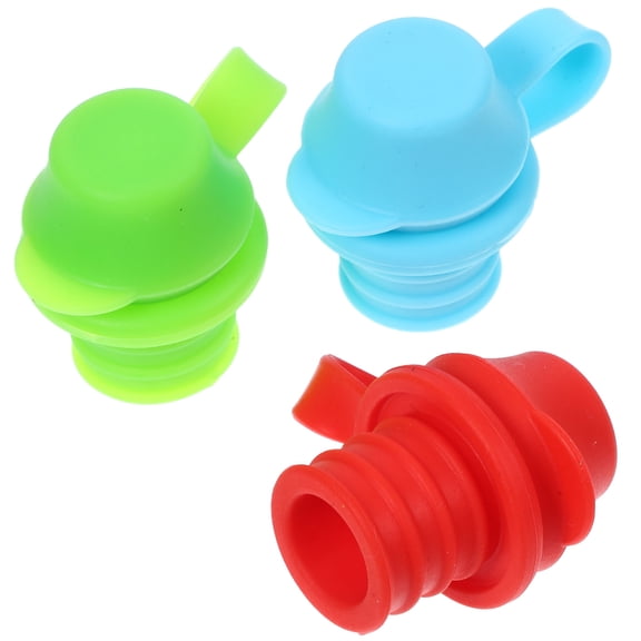 ELAYARD 3Pcs Silicone Water Bottle Spout Adapters Spill Resistant Caps for Kitchen Versatile Use Assorted