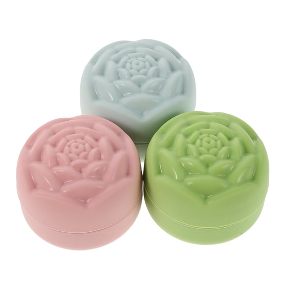 ELAYARD 3-Pack Travel Silicone Cream Containers Leakproof Flower Shaped Jars for Business Trips and Everyday Use
