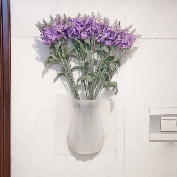 ELAYARD 3Pcs Silicone Wall Hanging Vase Vertical Flower Pot Wall Mounted Planter for Decoration