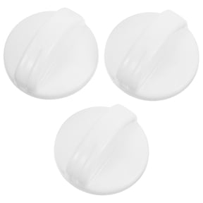 ELAYARD White Plastic Washing Machine Control Knobs, Easy to Install Replacement for Household Appliances, 3 Pieces