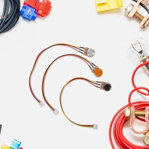 ELAYARD 3Set Precision Adjustable Knob Potentiometer with 20Cm Wire for Audio and Lighting Applications