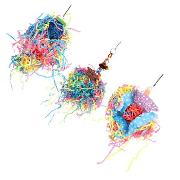 ELAYARD Parrot Chew Tools, Assorted Color, Perfect for Chewing and Exploring, 3Pcs