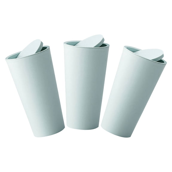 ELAYARD 3pcs Car Trash Can with Lid, Pp Compact Storage Bin for Cars