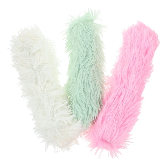 ELAYARD 3pcs Chew Toy for Cats White Indoor Cat Toys Plush Fabric for Clawing