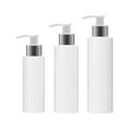 thumbnail image 1 of ELAYARD 3-Pack White Plastic Lotion Pump Bottles, Refillable Lotion Dispenser Containers for Bathroom and Travel, 1 of 7
