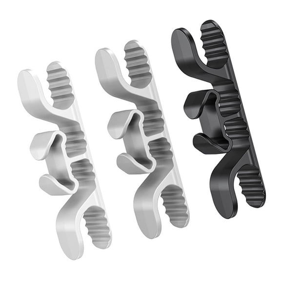 ELAYARD 3Pcs Cord Keeper For Appliances Wire Organization For Wall Mounting Black Silicone