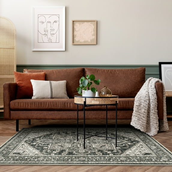 ELAYARD Retro Style Carpet 360g Fine Velvet with Backing, 1 Piece Floor Rug