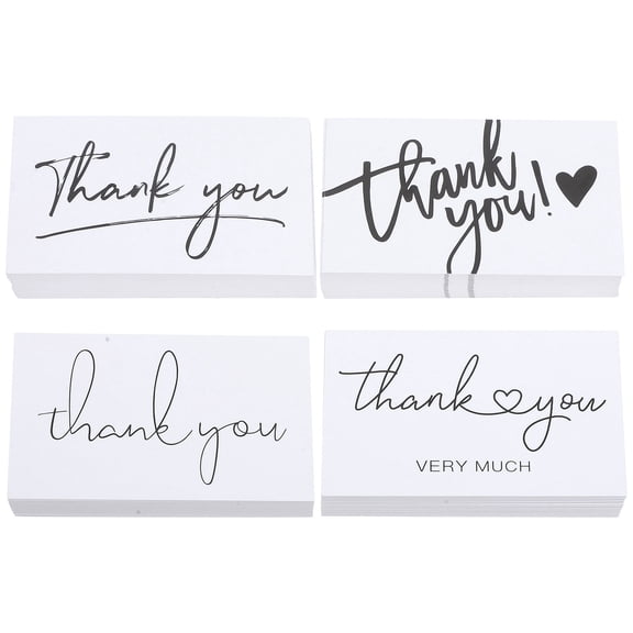 ELAYARD Pack of 4 Thank You Cards for Business Packaging, Customer Appreciation, Shopping Bags, Decorative Notes