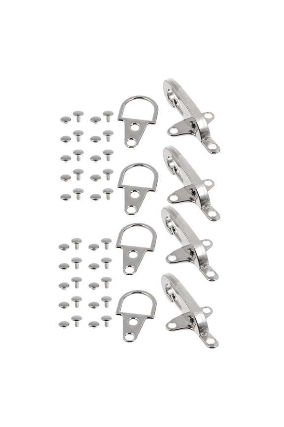 4 Pairs Mini Breakaway Buckle Zinc Alloy Silver Coat Closure Clothing Accessories for Diy Projects