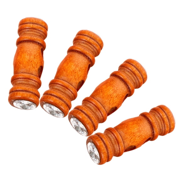 ELAYARD 4pcs Wood Sewing Toggle Buttons Chocolate Elegant for Jackets Any Occasion