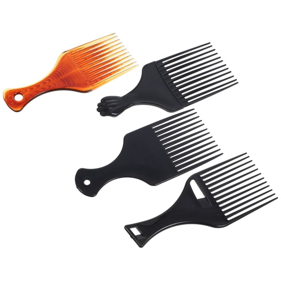 ELAYARD 4 Pcs Haircut Comb Wide Tooth Comb ABS for Hair Stylists Barbershop Use