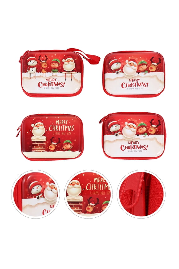 Rectangular Change Purse Assorted Color Iron Material for Organizing Change 4Pcs