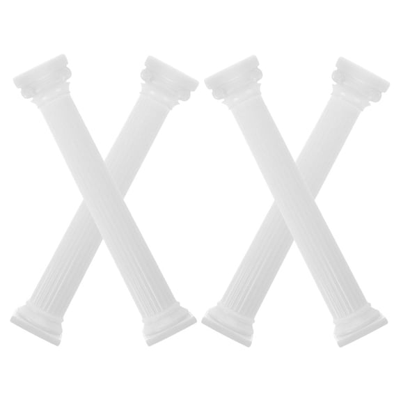 ELAYARD 4Pcs Reusable Plastic Cake Separator Rods with Elegant Roman Pillar Design for Cake Decorating