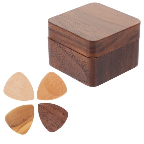 ELAYARD Folk Guitar Picks Wood Coffee 1 Set