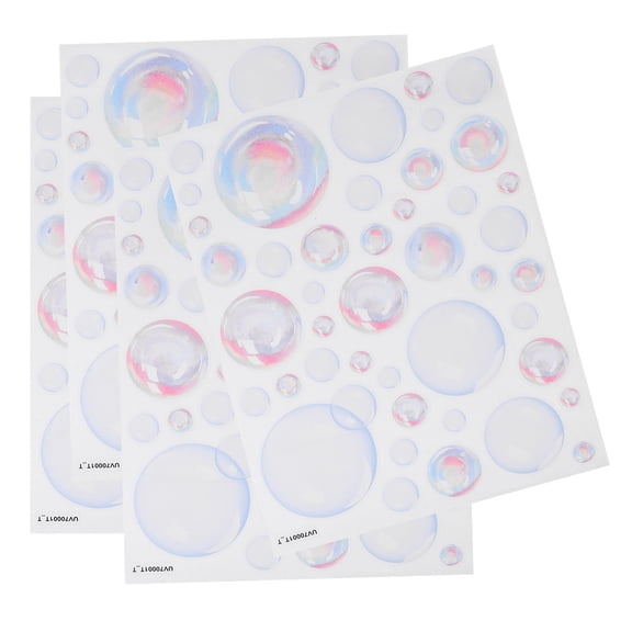 ELAYARD 4 Sheets Decorative Bubble Wall Decal PVC Ocean Theme Design for Home Decor in Kids Room