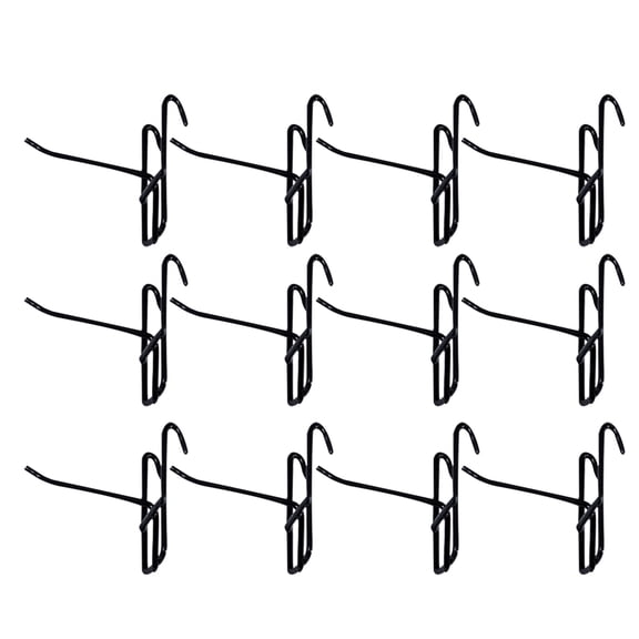 ELAYARD Heavy-Duty Iron Hooks Black for Closet and Display Prop Use 40Pcs