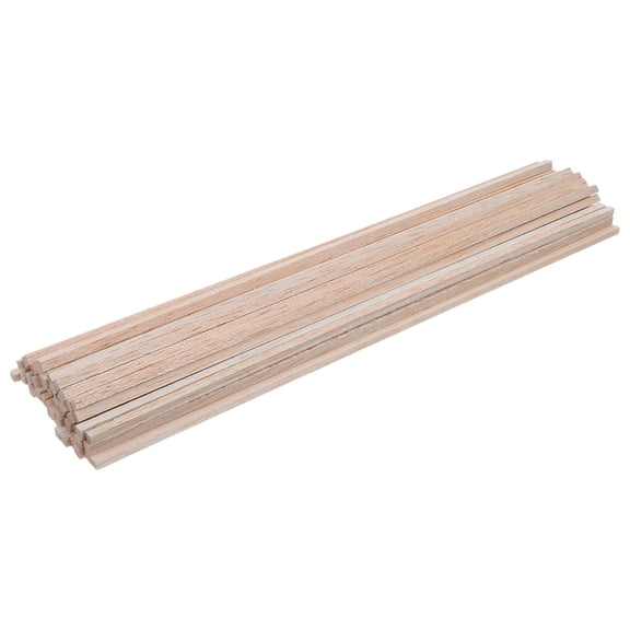 ELAYARD 40Pcs Natural Grain Balsa Wood Strips Unfinished Wooden Planks for Model Making