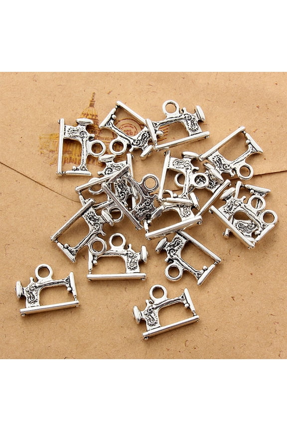 40 Pieces Sewing Machine Charms for Jewelry Making, Alloy Craft Accessories for Projects and Scrapbooking