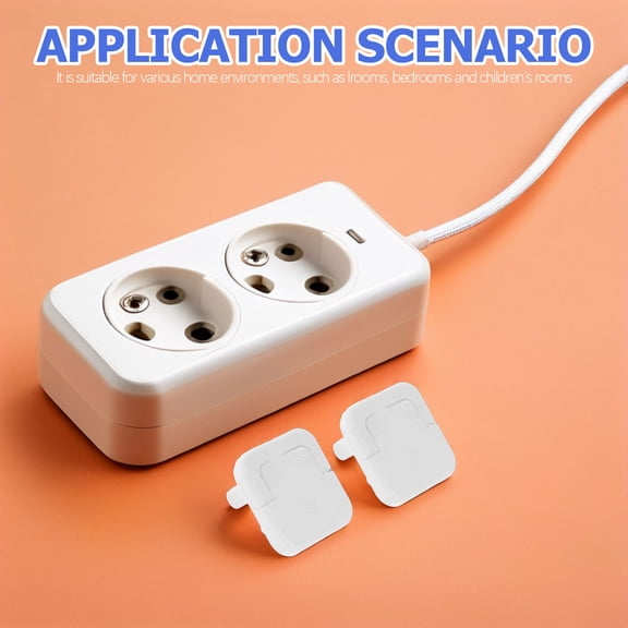 ELAYARD 40-Pack White Child Safety Outlet Plug Covers for Standard 3-Hole Electrical Sockets, Proofing