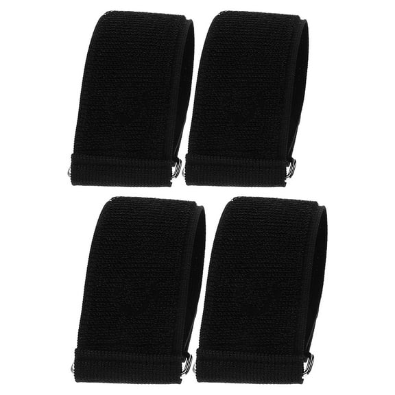 ELAYARD 4Pcs Universal Black Leg Training Straps with Self Adhesive Closures for Home Gym