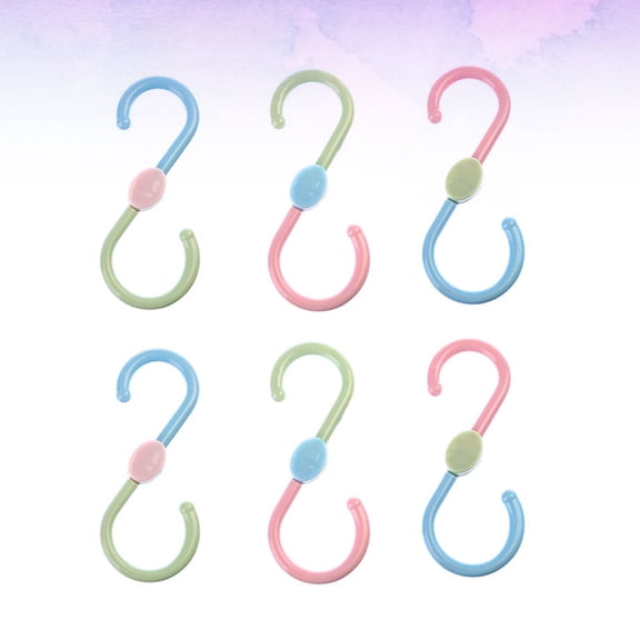 ELAYARD 4-Pack ABS Hanging Hooks with 360 Rotation, Assorted Colors for Efficient Space Saving and Organization