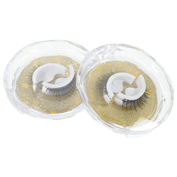 ELAYARD 4Pairs Artificial Eyelashes Transparent False Lash Extensions for Night Out and Daily