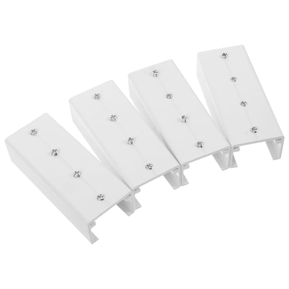 ELAYARD 4-Pack Heavy Duty White Curtain Track Splice Clips for Ceiling Mounted Rail Systems and Window Treatments