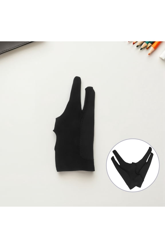 Black Artist Drawing Gloves Breathable Anti-Sweat Smudge-Free for Digital Art 4Pcs