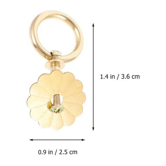 ELAYARD 4Pcs Brass Door Knobs Modern Style Cabinet Handles Golden Finish