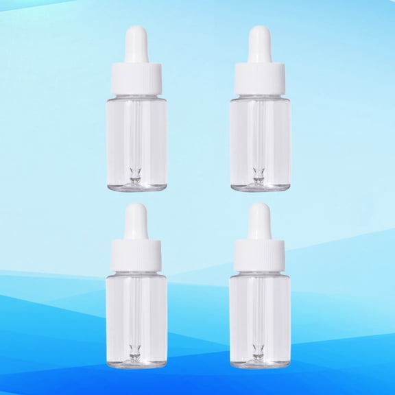 ELAYARD 4Pcs Clear Dropper Bottles for Essential Oil Cosmetics Transfer at Home