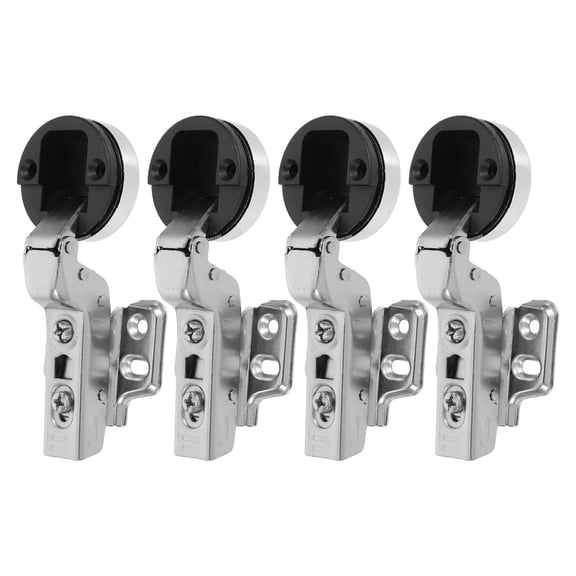 ELAYARD Set of 4 Frameless Soft Close Cabinet Hinges with Multi-Color Quiet Hydraulic Damping for Smooth Door