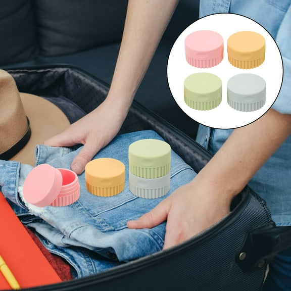 ELAYARD 4-Pack Travel Silicone Toiletry Bottles Set, Leakproof Bathroom Storage Containers in Assorted Colors for