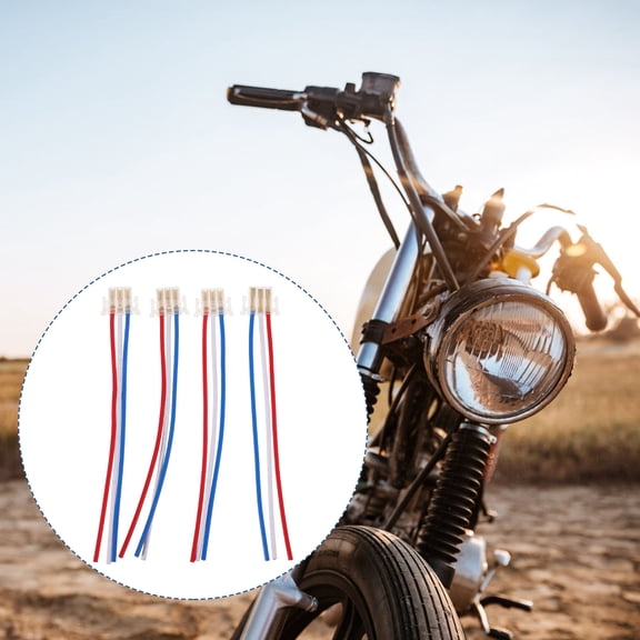 ELAYARD 4Pcs Durable Copper Plastic Motorcycle Horn Switch Button Wiring Harness for Electric Scooter