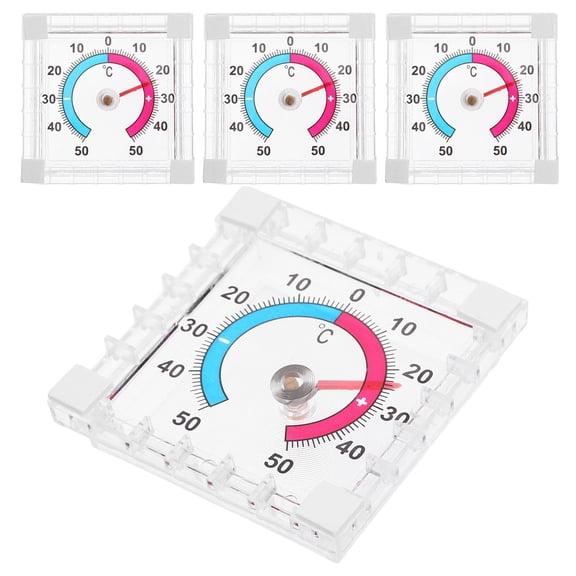 ELAYARD 4Pcs Window Temperature Thermometer Easy Installation for Home Doors