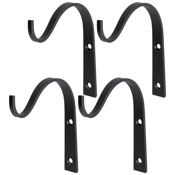 ELAYARD 4Pcs Durable Black Hanging Plant Bracket for Outdoor Garden Balcony Use